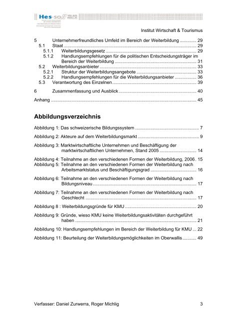 Studie Wirtschaftstag Oberwallis 07 Weiterbildung als Erfolgsfaktor ...