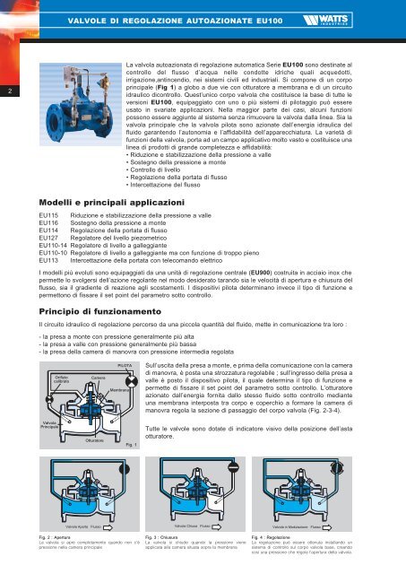 Valvole di regolazione autoazionate serie EU100 - WATTS industries