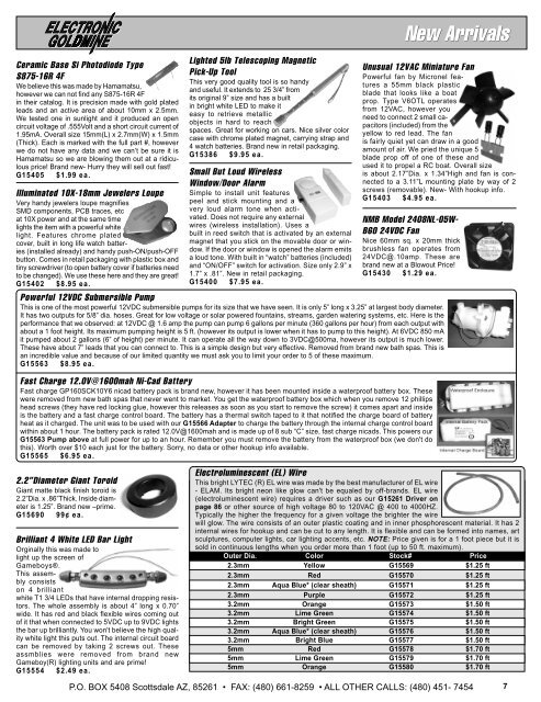 FULL LINE PRODUCT CATALOG - Electronic Goldmine