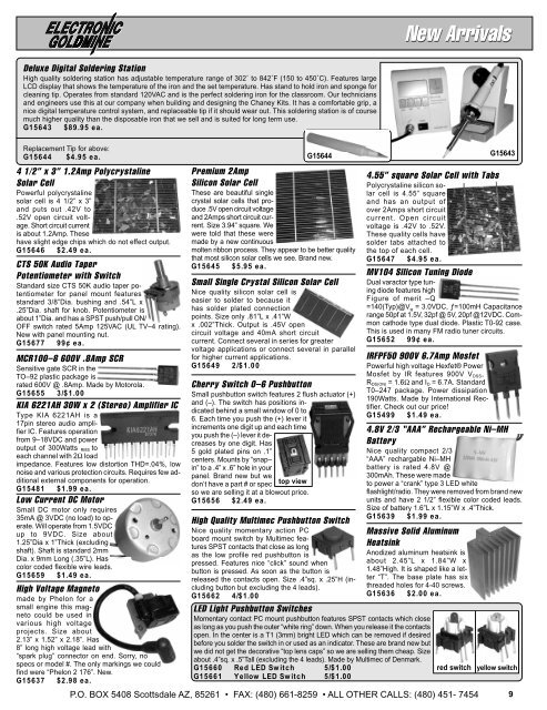 FULL LINE PRODUCT CATALOG - Electronic Goldmine