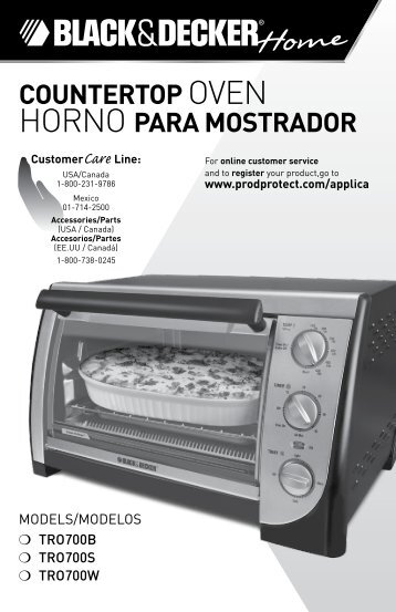 CountertoP OVEN HORNO PArA mostrAdor - Applica Use and Care ...