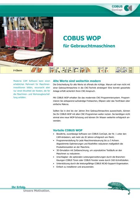 COBUS WOP für Gebrauchtmaschinen