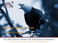 2007 Buffett Award for Indigenous Leadership - Past ... - Ecotrust