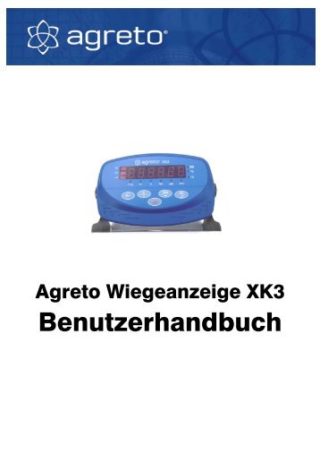 Benutzerhandbuch Wiegeanzeige XK3 - Warenhaus-Geissler