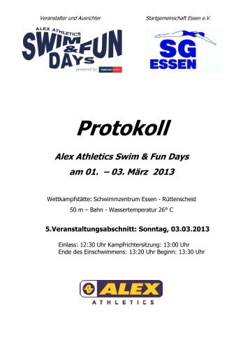 Abschnitt 5 - Swim & Fun Days - SG Essen