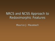 NRCS and NCSS Approach to Redoximorphic Features