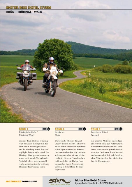 MOTORRAD TOURGUIDE - Hotel Sturm