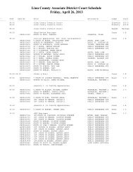 Linn County Associate District Court Schedule Friday, April 26, 2013