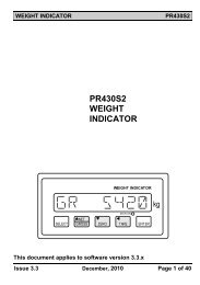 PR430S2 WEIGHT INDICATOR