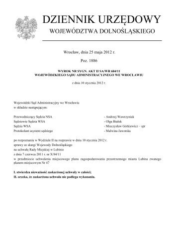 Wyrok Nr Sygn. akt II SA/Wr 684/11 z dnia 10 stycznia 2012 r.
