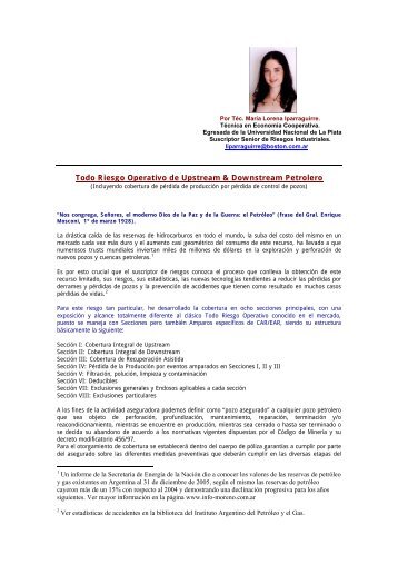 Todo Riesgo Operativo Upstream & Downstream Petrolero - cedip