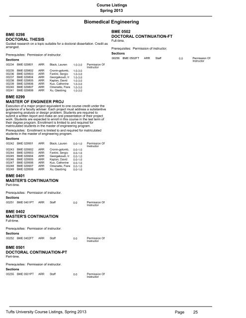 Table of Contents - USS - Tufts University