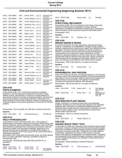 Table of Contents - USS - Tufts University