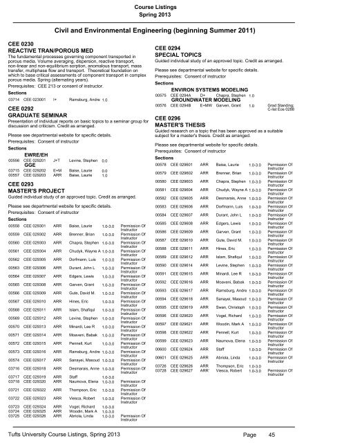 Table of Contents - USS - Tufts University