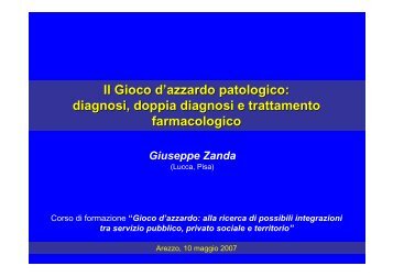 Il Gioco d'azzardo patologico: diagnosi, doppia ... - Ce.Do.S.T.Ar.