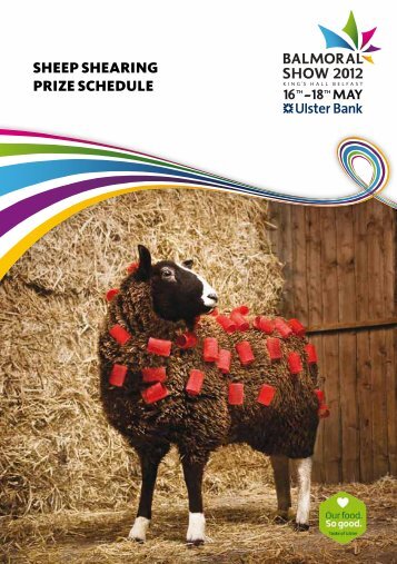 SHEEP SHEARING PRIZE SCHEDULE - Balmoral Show