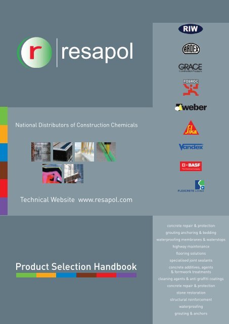 Click here to download the latest Product Selection - Resapol