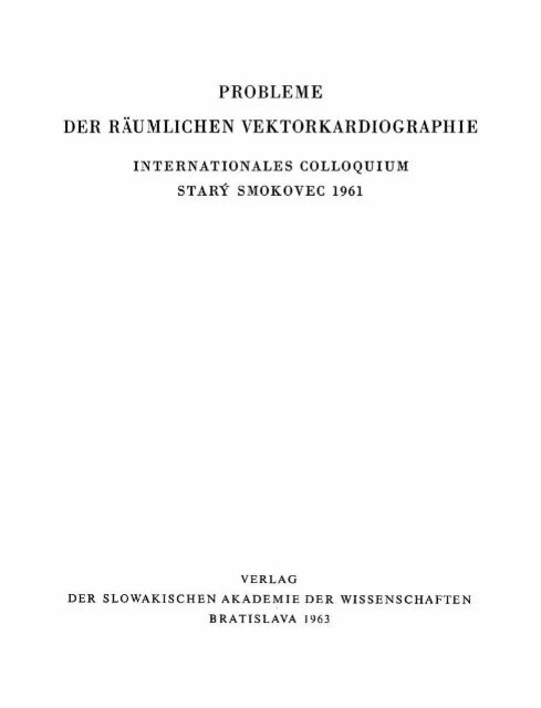 PROBLEME DER RAUMLICHEN YEKTORKARDIOGRAPHIE