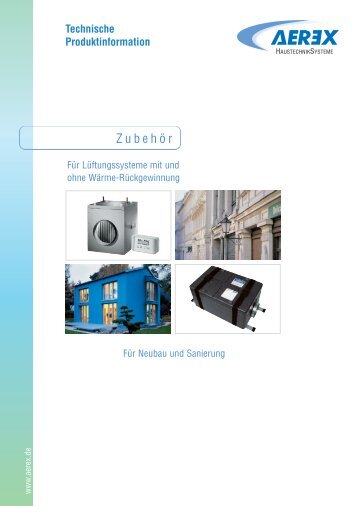 zum Katalog > Zubehör - Technische Produktinformationen - Aerex