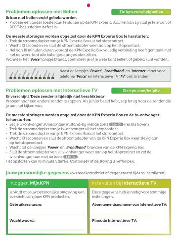 Problemen oplossen met Interactieve TV Problemen oplossen met ...