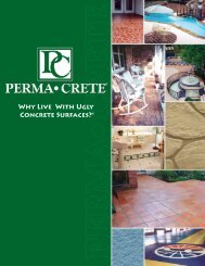 WHY LIVE WITH UGLY CONcRETE SURFAcEs?Â® - PermaCrete