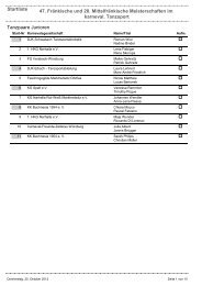 Startliste 47. Fränkische und 28. Mittelfränkische Meisterschaften im ...