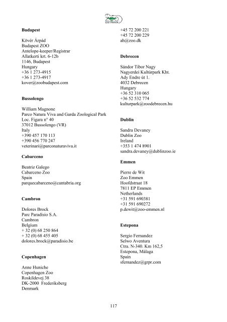 European Studbook for Common Hippopotamus - Zoo Ostrava