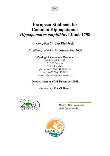 European Studbook for Common Hippopotamus - Zoo Ostrava