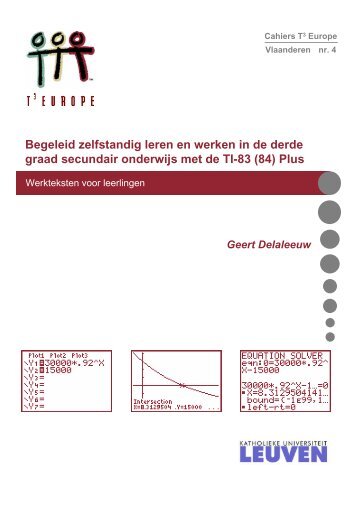 Begeleid zelfstandig leren en werken in de derde graad secundair ...