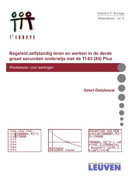 Begeleid zelfstandig leren en werken in de derde graad secundair ...