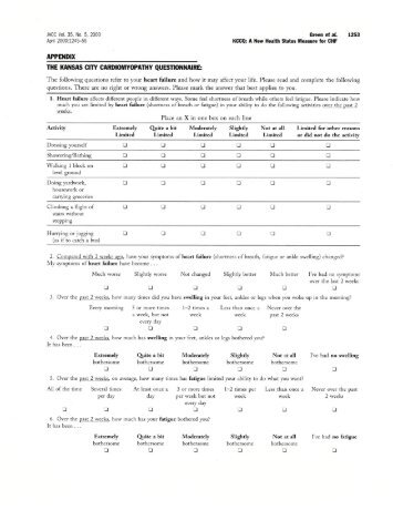 Kansas City Cardiomyopathy Questionnaire - QUERI