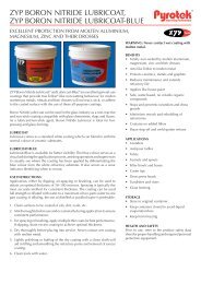 ZYP Boron Nitride Lubricoat and Lubricoat-Blue - Pyrotek, Inc.