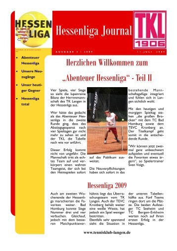 Hessenliga Journal - Tennisklub Langen eV