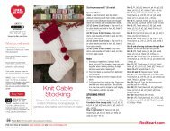 Knit Cable Stocking - Red Heart Yarn