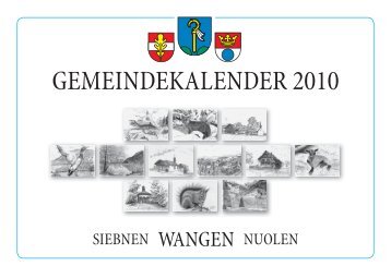 GEMEINDEKALENDER 2010 - Gemeinde Wangen SZ