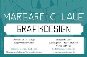 einige ausgewählte Projekte Editorial-Design, Buch - Margarete Laue