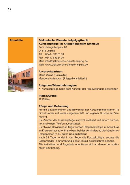 E-Book der Broschüre „Angebote und Dienste...” - Diakonie Leipzig