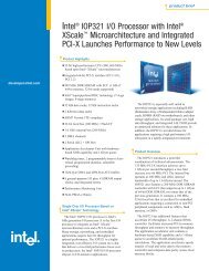 IOP321 I/O Processor with Intel XScale(R)