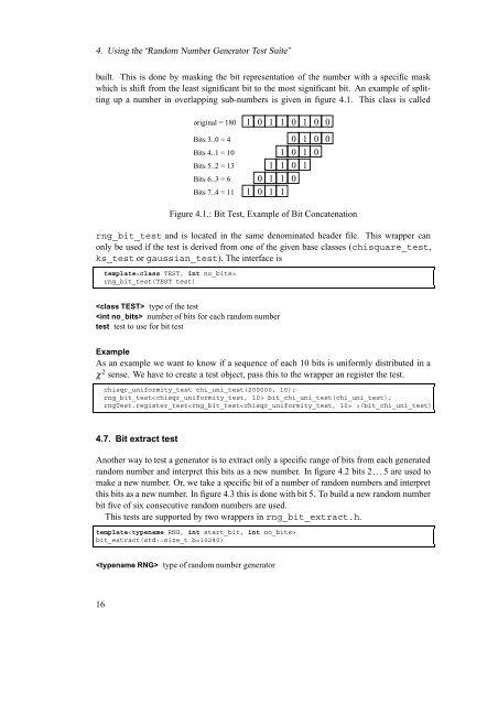 A Random Number Generator Test Suite for the C++ ... - ETH ZÃ¼rich