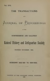 Vol 17 - Dumfriesshire & Galloway Natural History and Antiquarian ...