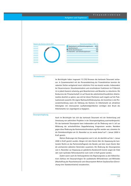 Geschäftsbericht 2007 - Regierungsrat - Kanton Zürich