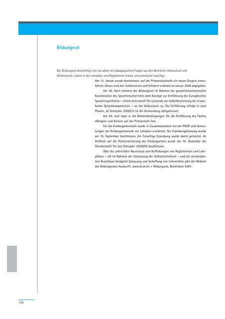 Geschäftsbericht 2007 - Regierungsrat - Kanton Zürich