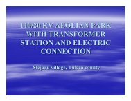 110/20 kv aeolian park with transformer station and electric connection