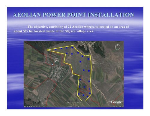 110/20 kv aeolian park with transformer station and electric connection