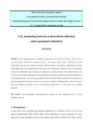 City marketing between a theoretical reflection and a practical ...