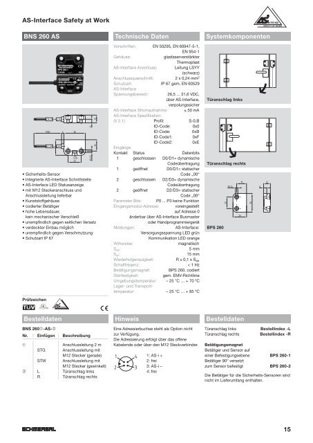 Sicherheits-Bussystem AS-Interface Safety at Work - Schmersal