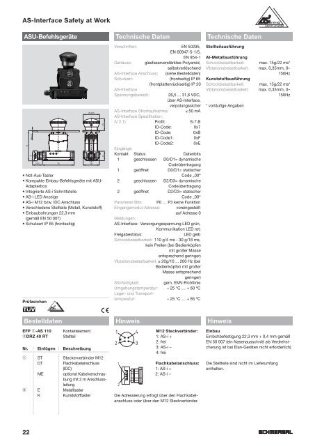 Sicherheits-Bussystem AS-Interface Safety at Work - Schmersal