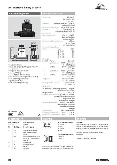 Sicherheits-Bussystem AS-Interface Safety at Work - Schmersal