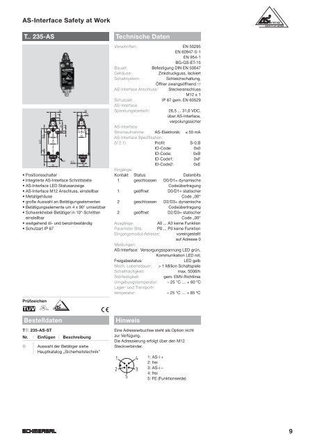 Sicherheits-Bussystem AS-Interface Safety at Work - Schmersal