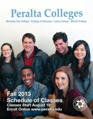 Fall 2013 Schedule of Classes - Peralta Colleges